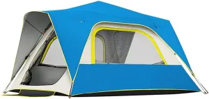 NIEH Tents Instant Pop Up Family Camping for 3-4,5-8 Persons, Dome Waterproof Sun Shelter, Backpacking with Removable,PU Fabric