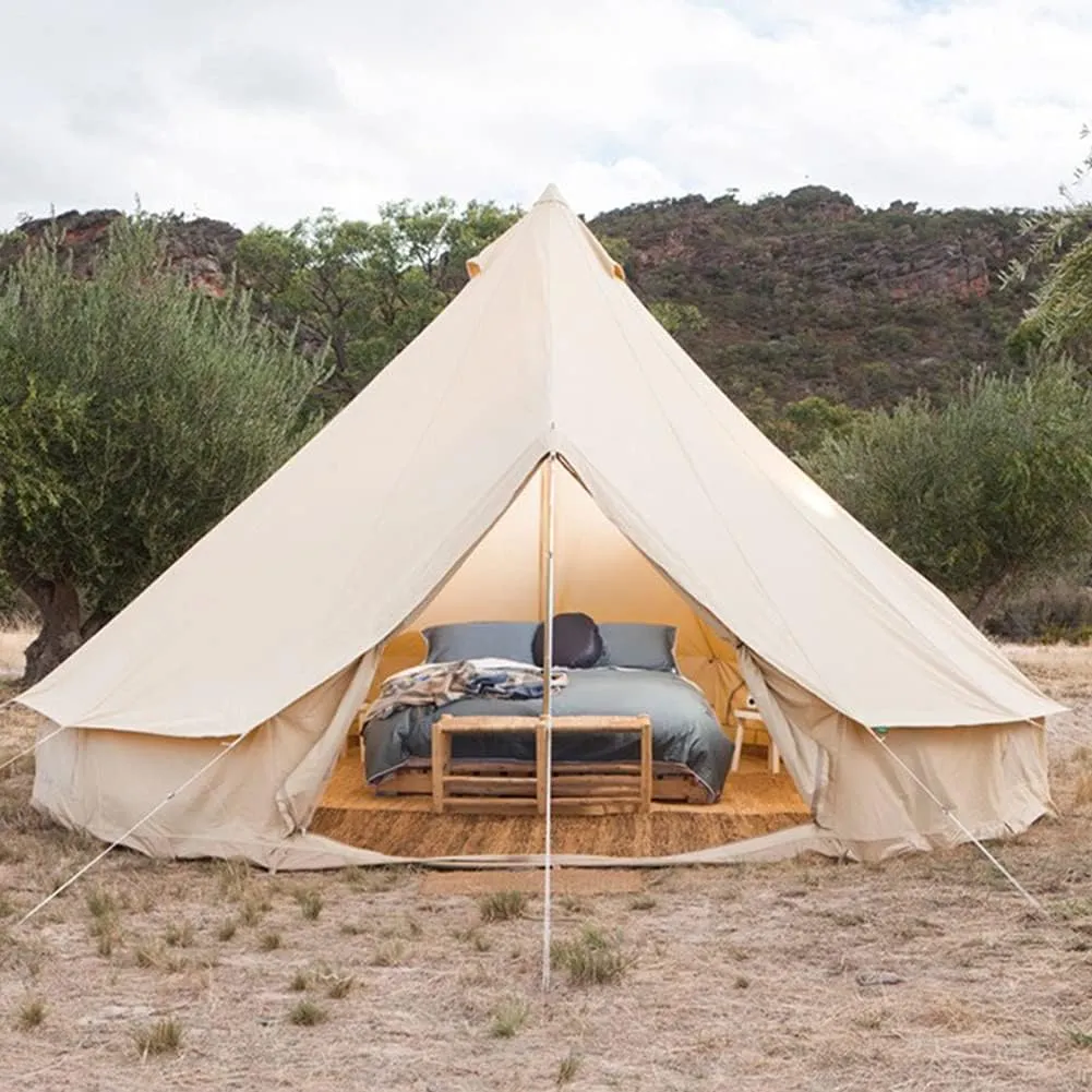 NIEH Yurt Tent Large Camping Tent 5-8 Persons Outdoor Indian Bell Tent Family Tents for Family Self-Driving Travel Hiking
