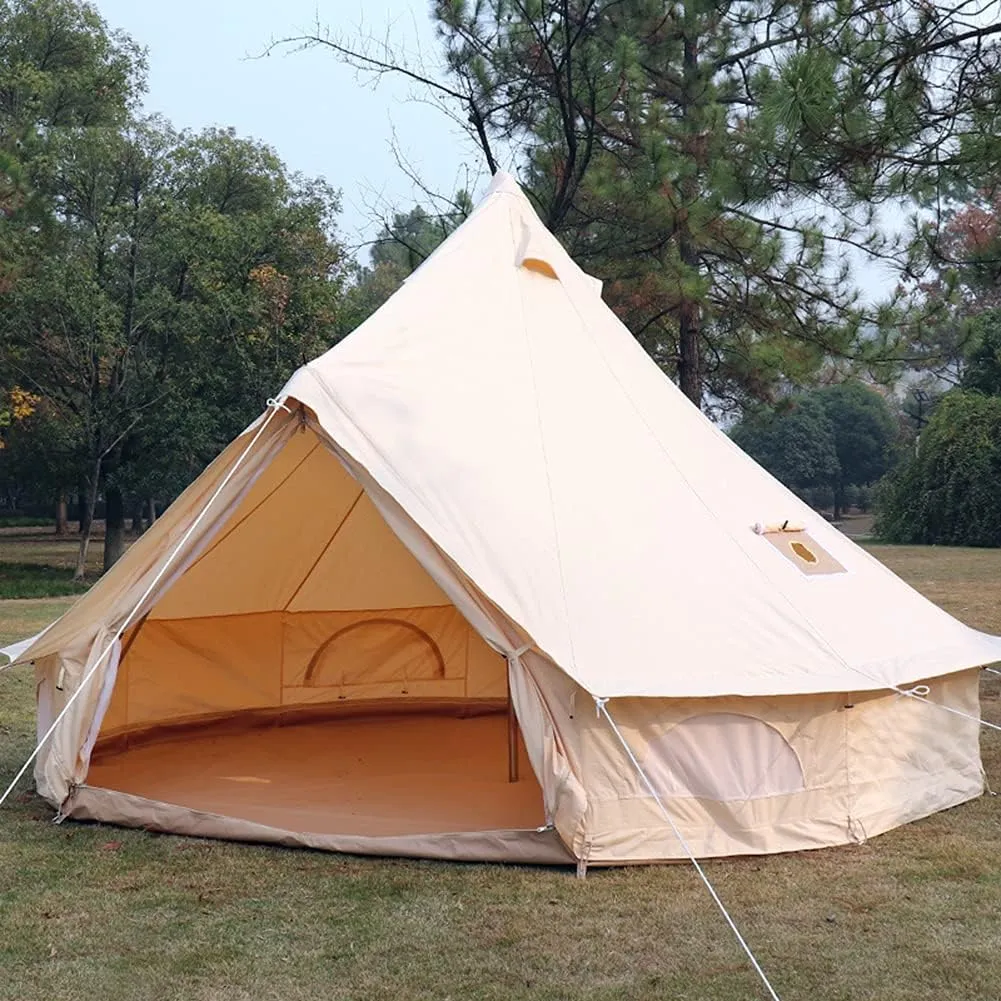 NIEH Yurt Tent Large Camping Tent 5-8 Persons Outdoor Indian Bell Tent Family Tents for Family Self-Driving Travel Hiking
