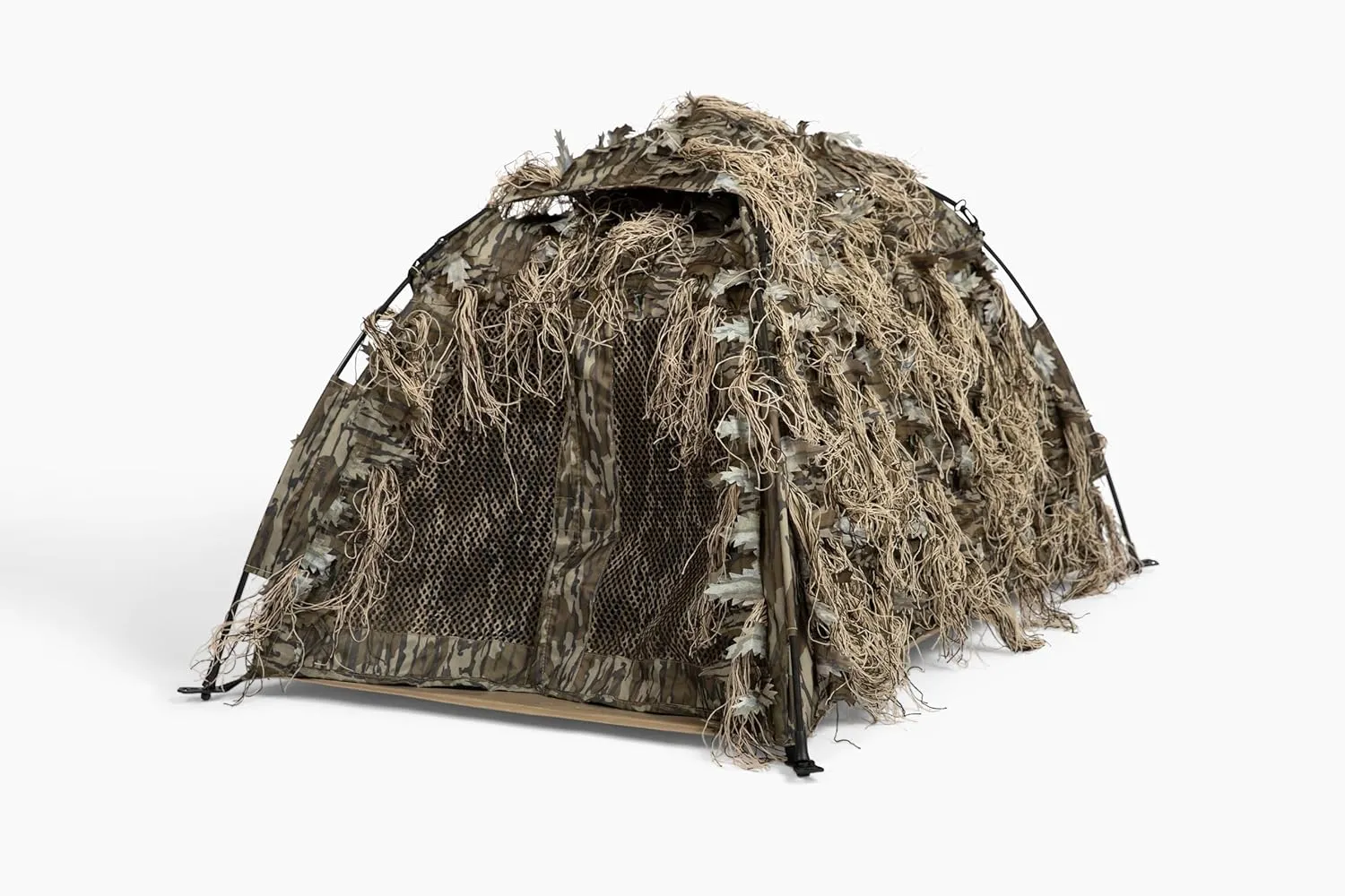 North Mountain Gear Mossy Oak Bottomland Camouflage Dog Blind for Duck and Goose Hunting, Lightweight, Magnetic Doors