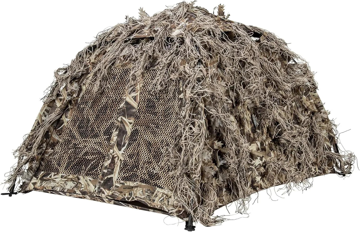 North Mountain Gear Wetland Camouflage Dog Blind for Duck and Goose Hunting, Lightweight, Magnetic Doors
