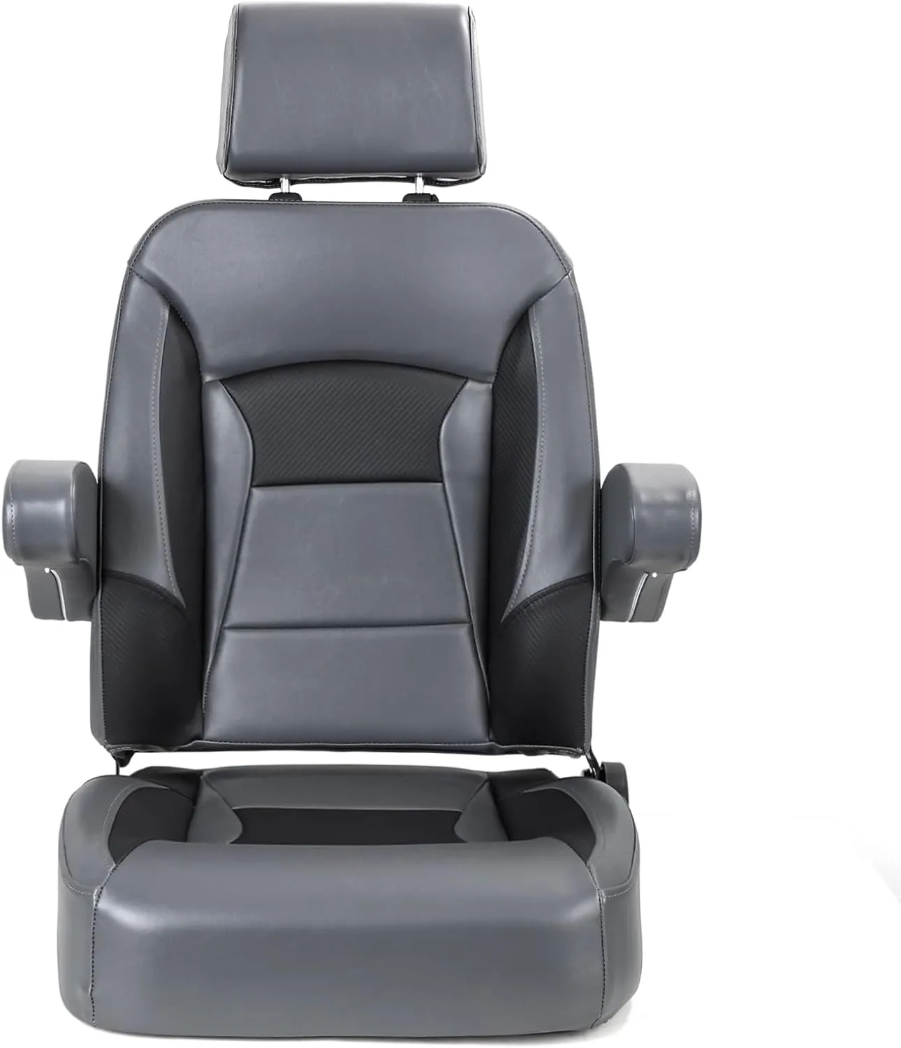 NORTHCAPTAIN Premium Pontoon Captain's Chair High Back Reclining Pontoon Bucket Boat Seat with Armrests and Adjustable Headrest