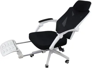 Office Computer Chair E-Sports Swivel Chair, Nylon High Back Game Chair Office Reclining Seat Chairs Ergonomic Breathable Mesh Chair with Tilt Backrest and Linked Handrail Task Chair