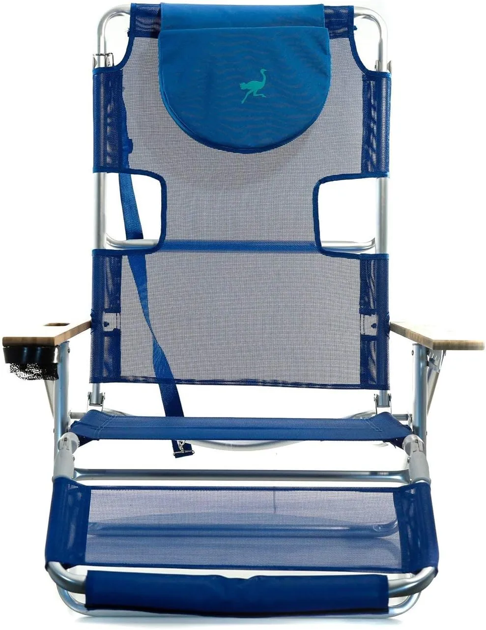 Ostrich 3N1 Lightweight Aluminum Frame 5 Position Reclining Beach Chair (2 Pack)