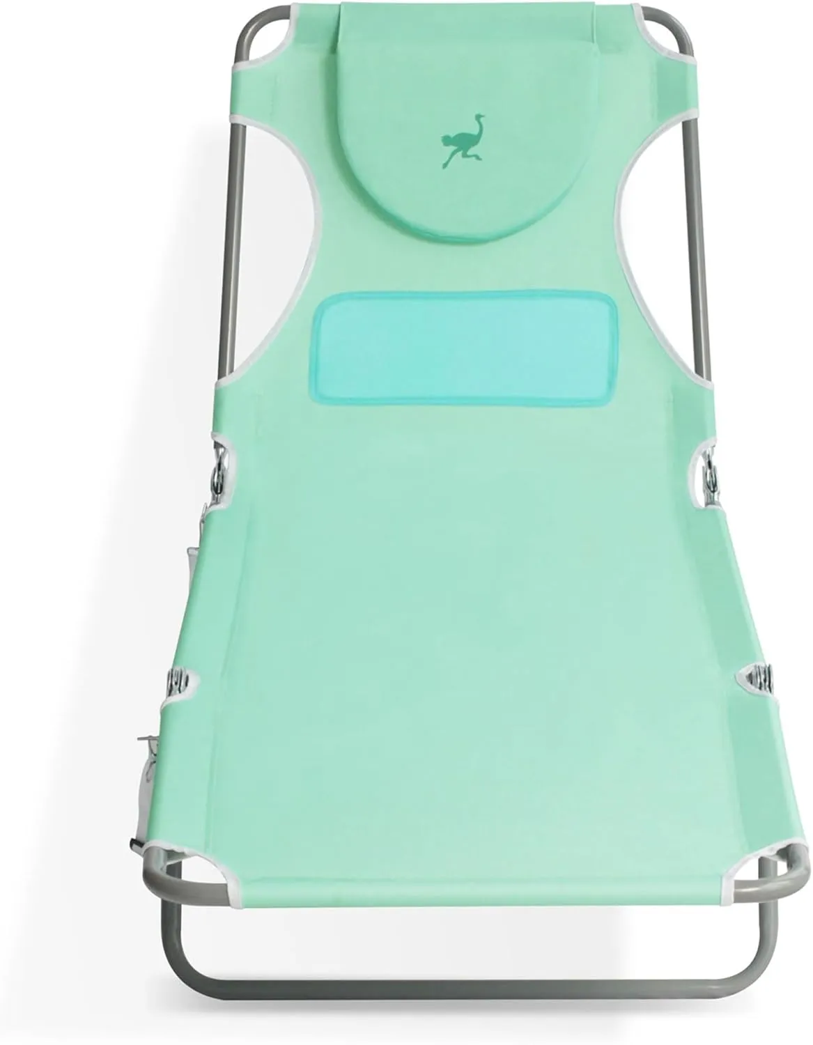 Ostrich Ladies Comfort Lounger with Chest Support, Portable Reclining Outdoor Patio Beach Lawn Camping Pool Tanning Chair, Teal