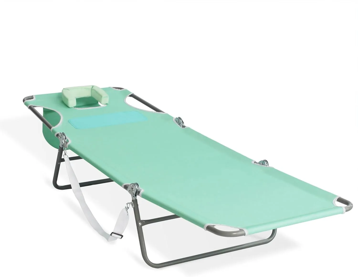 Ostrich Ladies Comfort Lounger with Chest Support, Portable Reclining Outdoor Patio Beach Lawn Camping Pool Tanning Chair, Teal