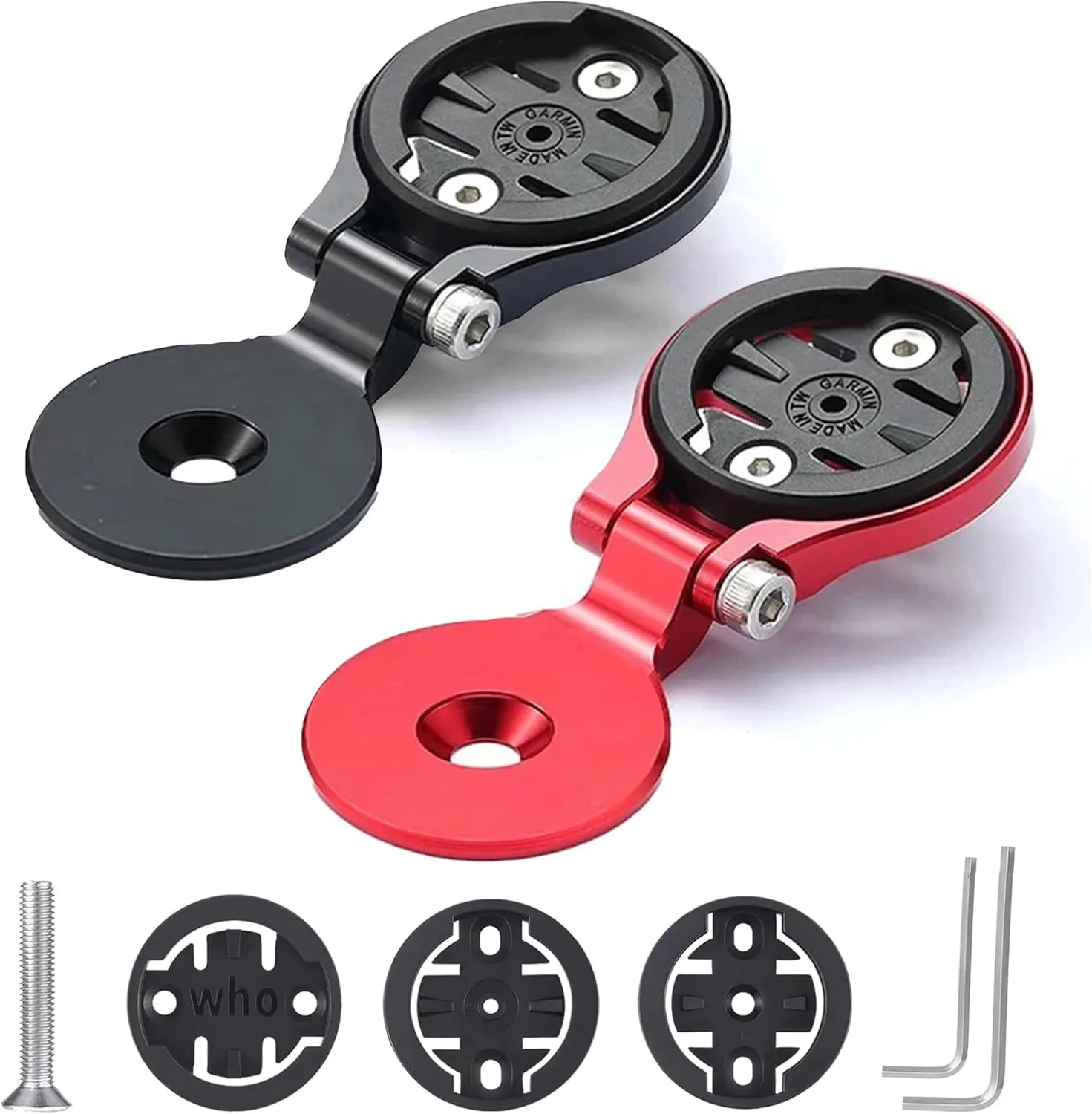 Out Front Road Mountian Bike Stem Handlebar Adjustable Mount for Garmin Edge Wahoo Elemnt Bryton IGPSPORT XOSS Magene (Red)