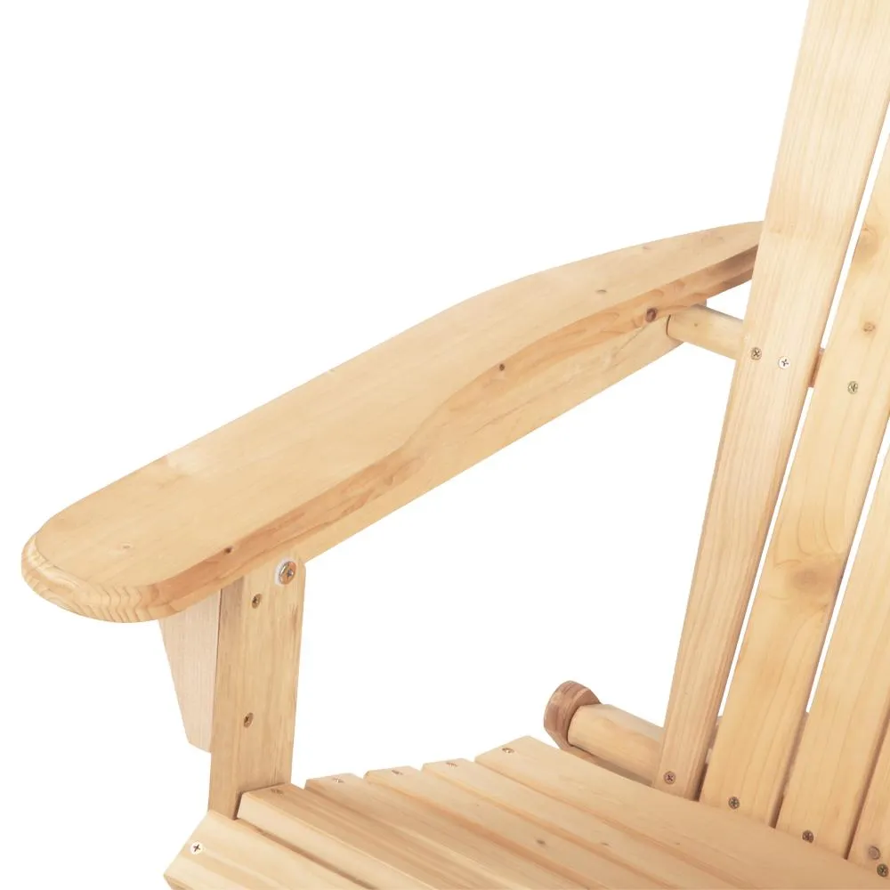 Outdoor Adirondack Chair with Slide Out Footstool