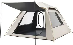 Outdoor AutomaticFully Tent 5-8 Person Beach Quick Open Folding Camping Double Rainproof Camping Shelters One Bedroom,A-3-5people
