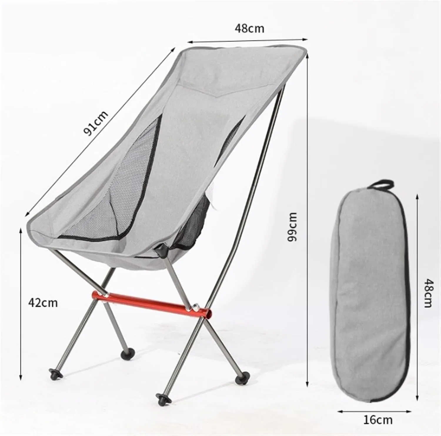 Outdoor Camp Chairs, Ultralight Foldable Camping Chair,Picnic Backrest Seat Folding Aluminum Alloy Stool Lawn Chairs Adults(A)
