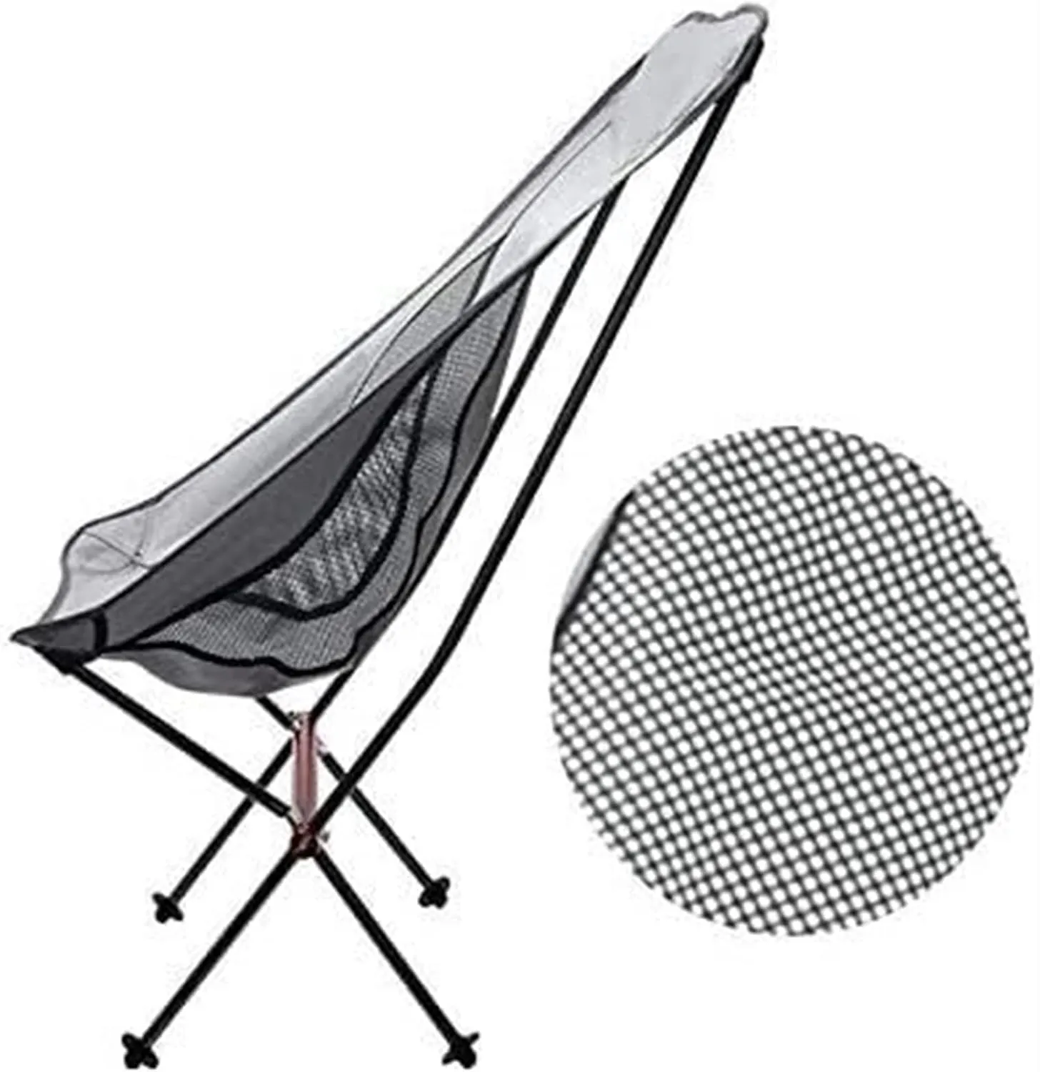 Outdoor Camp Chairs, Ultralight Foldable Camping Chair,Picnic Backrest Seat Folding Aluminum Alloy Stool Lawn Chairs Adults(A)