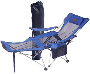 Outdoor Camping Folding Recliner, Portable Back Fishing Chair Camping Folding Chair Leisure Stool Siesta Bed Chair Beach Chair,Sunlounger