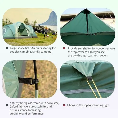 Outdoor Camping Tent – Large 5-6 Person Family Tent with Waterproof Design