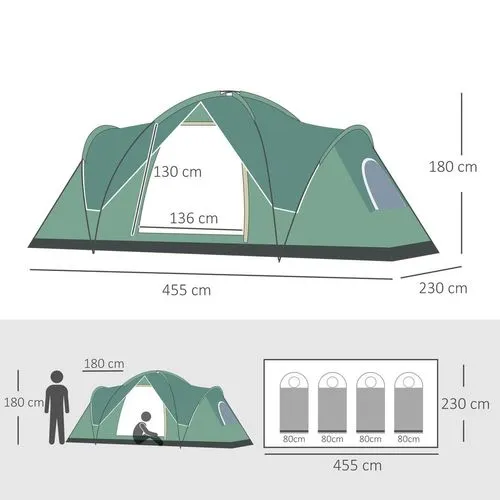Outdoor Camping Tent – Large 5-6 Person Family Tent with Waterproof Design