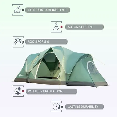 Outdoor Camping Tent – Large 5-6 Person Family Tent with Waterproof Design