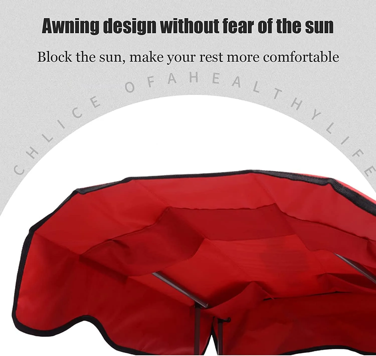 Outdoor Chair Folding Camping Chair Camping Chair With Shade Canopy Chair, Folding Recliner, Adjustable Outdoor Beach Lightweight Sunshade Folding Chairs Camping Chair Foldable Chair ( Color : Red , S