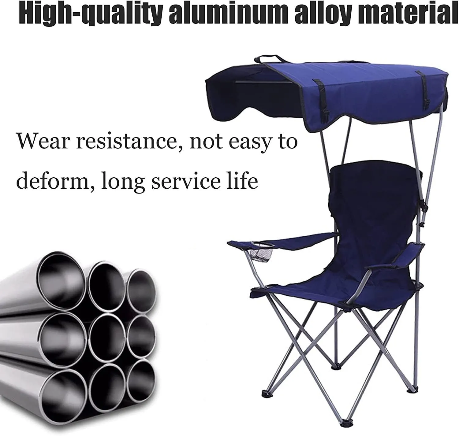 Outdoor Chair Folding Camping Chair Camping Chair With Shade Canopy Chair, Folding Recliner, Adjustable Outdoor Beach Lightweight Sunshade Folding Chairs Camping Chair Foldable Chair ( Color : Red , S