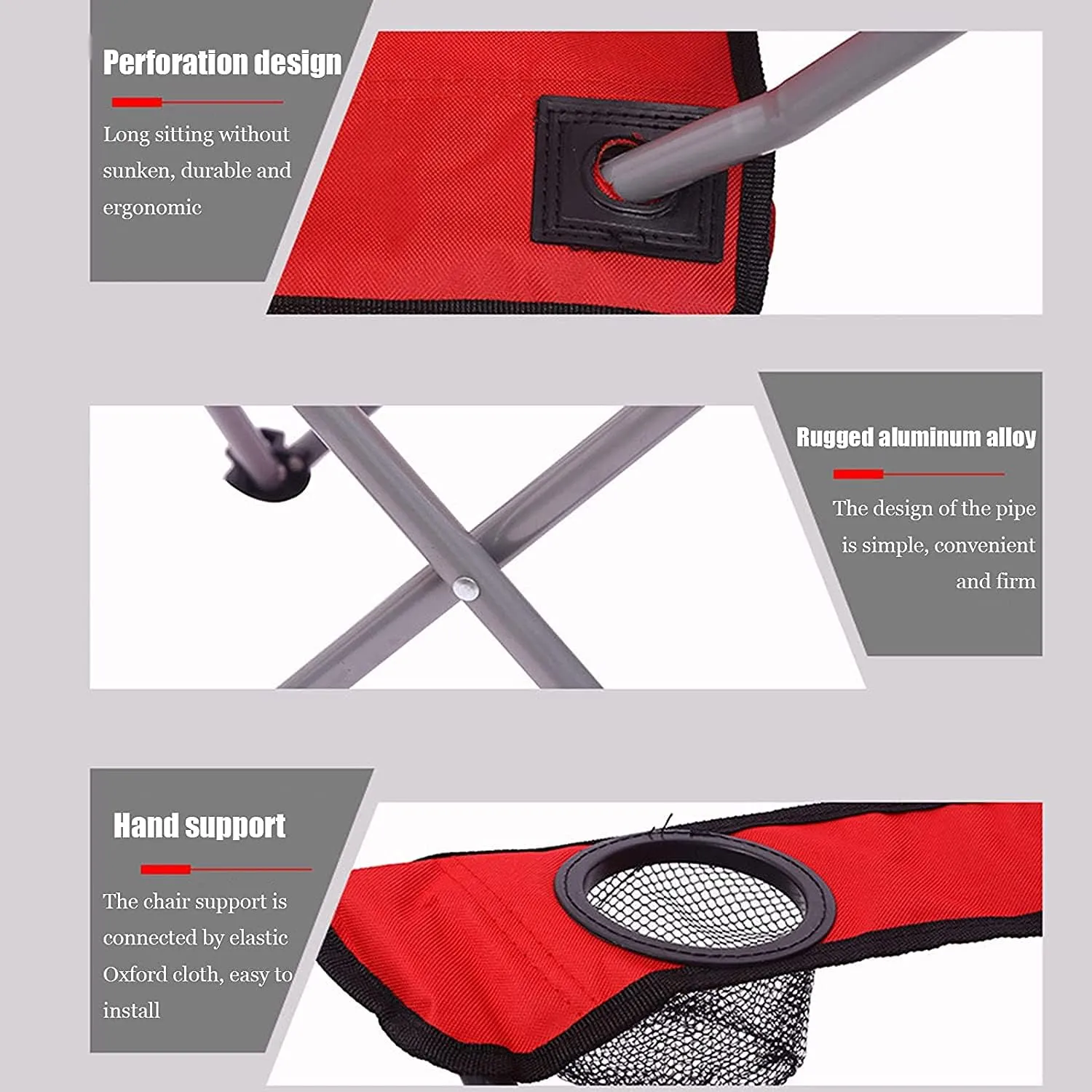 Outdoor Chair Folding Camping Chair Camping Chair With Shade Canopy Chair, Folding Recliner, Adjustable Outdoor Beach Lightweight Sunshade Folding Chairs Camping Chair Foldable Chair ( Color : Red , S