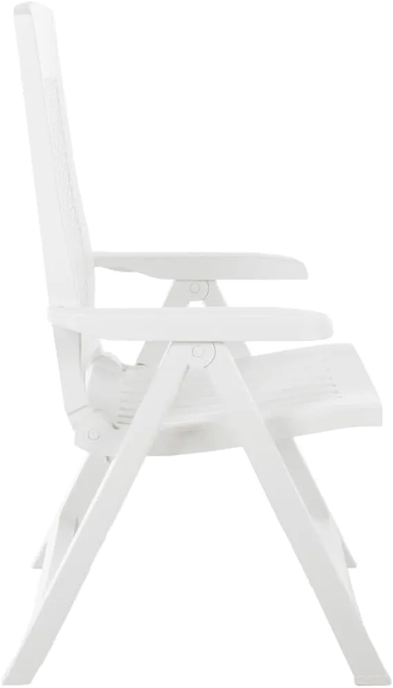Outdoor Chair sillas de comedor Dining Chairs Outdoor chairsPatio Reclining Chairs 2 pcs Plastic WhiteSuitable for Gardens, courtyards