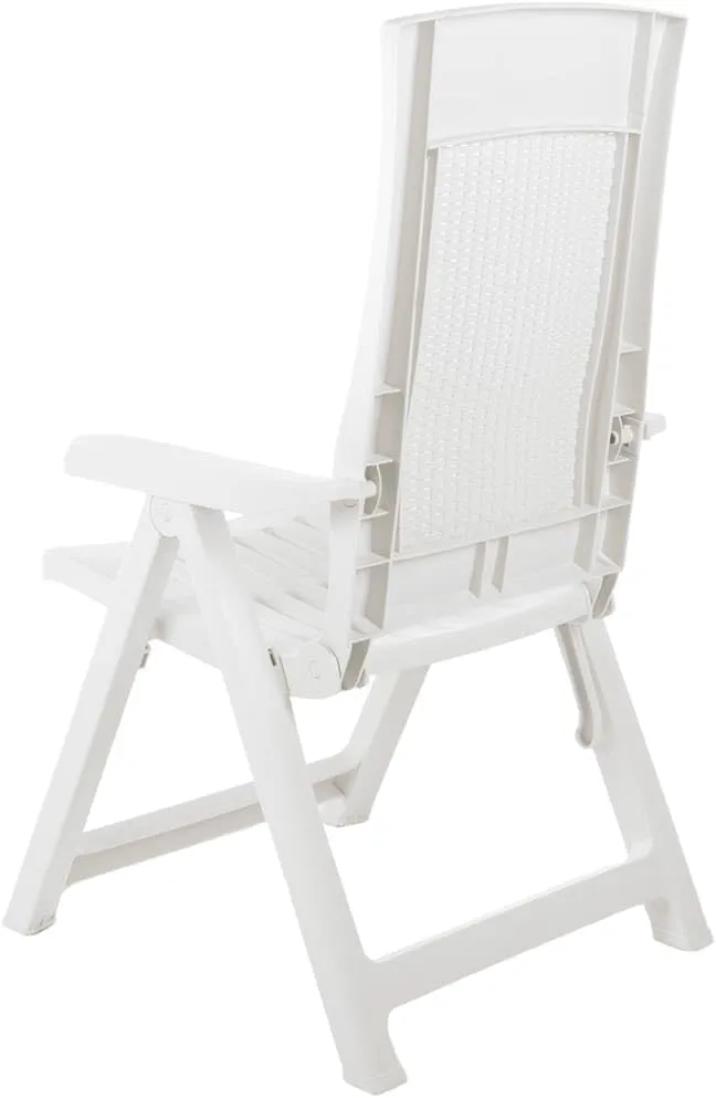 Outdoor Chair sillas de comedor Dining Chairs Outdoor chairsPatio Reclining Chairs 2 pcs Plastic WhiteSuitable for Gardens, courtyards