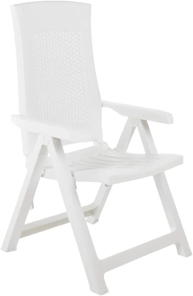 Outdoor Chair sillas de comedor Dining Chairs Outdoor chairsPatio Reclining Chairs 2 pcs Plastic WhiteSuitable for Gardens, courtyards