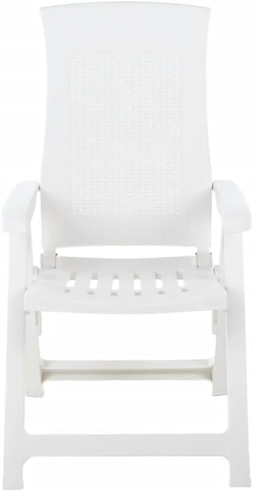 Outdoor Chair sillas de comedor Dining Chairs Outdoor chairsPatio Reclining Chairs 2 pcs Plastic WhiteSuitable for Gardens, courtyards
