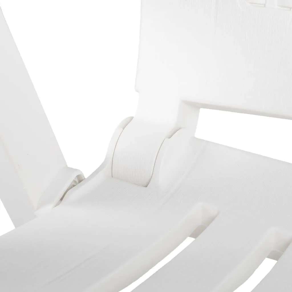 Outdoor Chair sillas de comedor Dining Chairs Outdoor chairsPatio Reclining Chairs 2 pcs Plastic WhiteSuitable for Gardens, courtyards