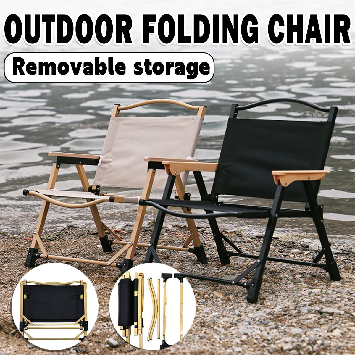 Outdoor Folding Chair Portable Camping Seat Compact Foldable Chair for Picnic