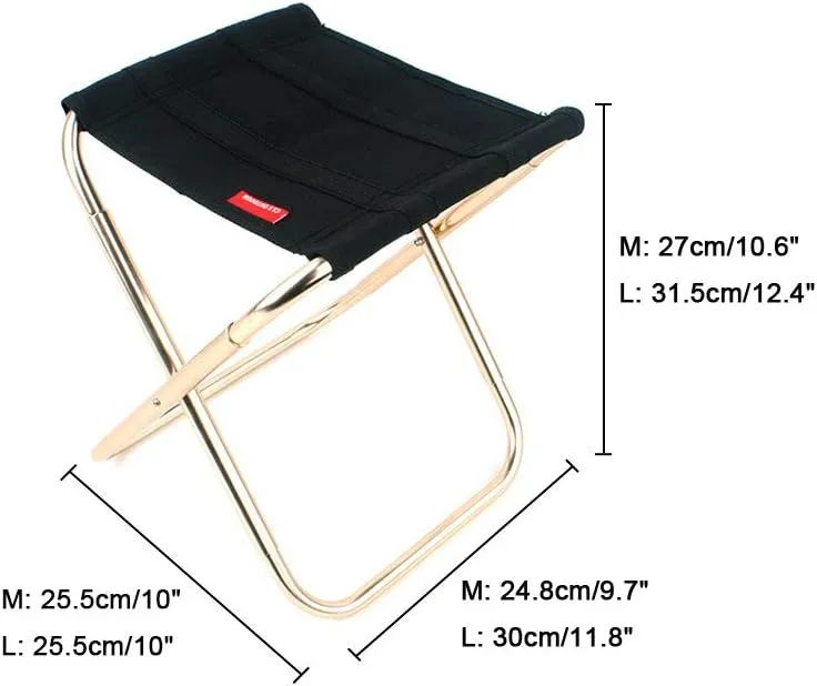 Outdoor Folding Chair Portable Foldable Aluminum Alloy Camping Travel Chair Fishing Stool Backpacking Seat Stool Fishing Bedchairs