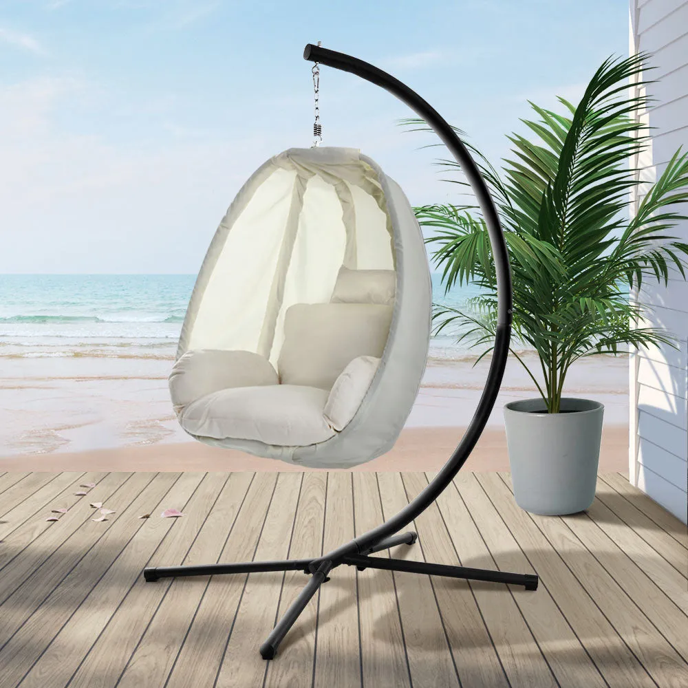 Outdoor Hanging Egg Swing Chair - Cream