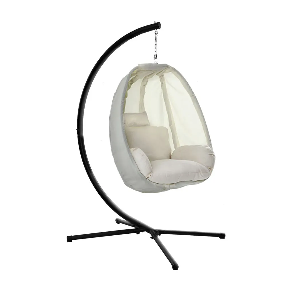 Outdoor Hanging Egg Swing Chair - Cream