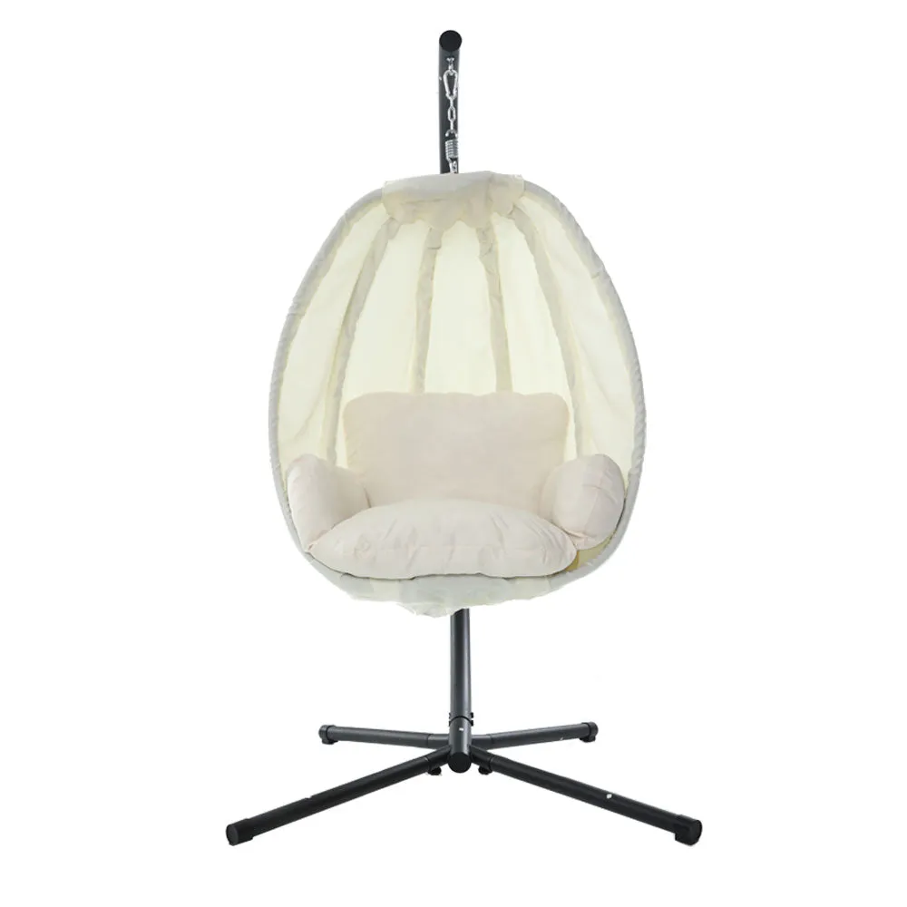 Outdoor Hanging Egg Swing Chair - Cream