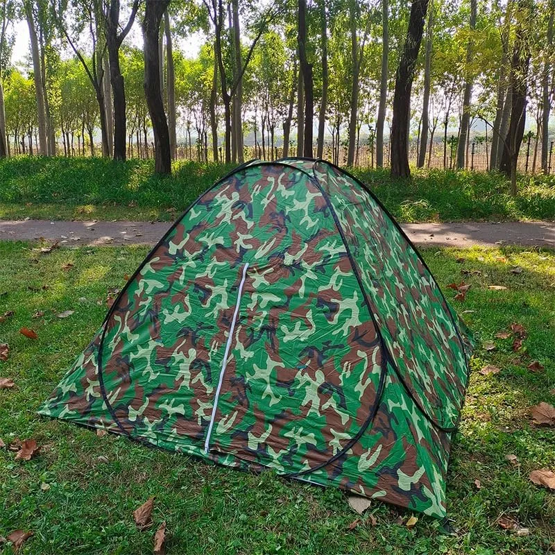 Outdoor Instant Setup camo Wire Tent, pop-up Camping Beach shelter, Portable Sun Shade for Fishing
