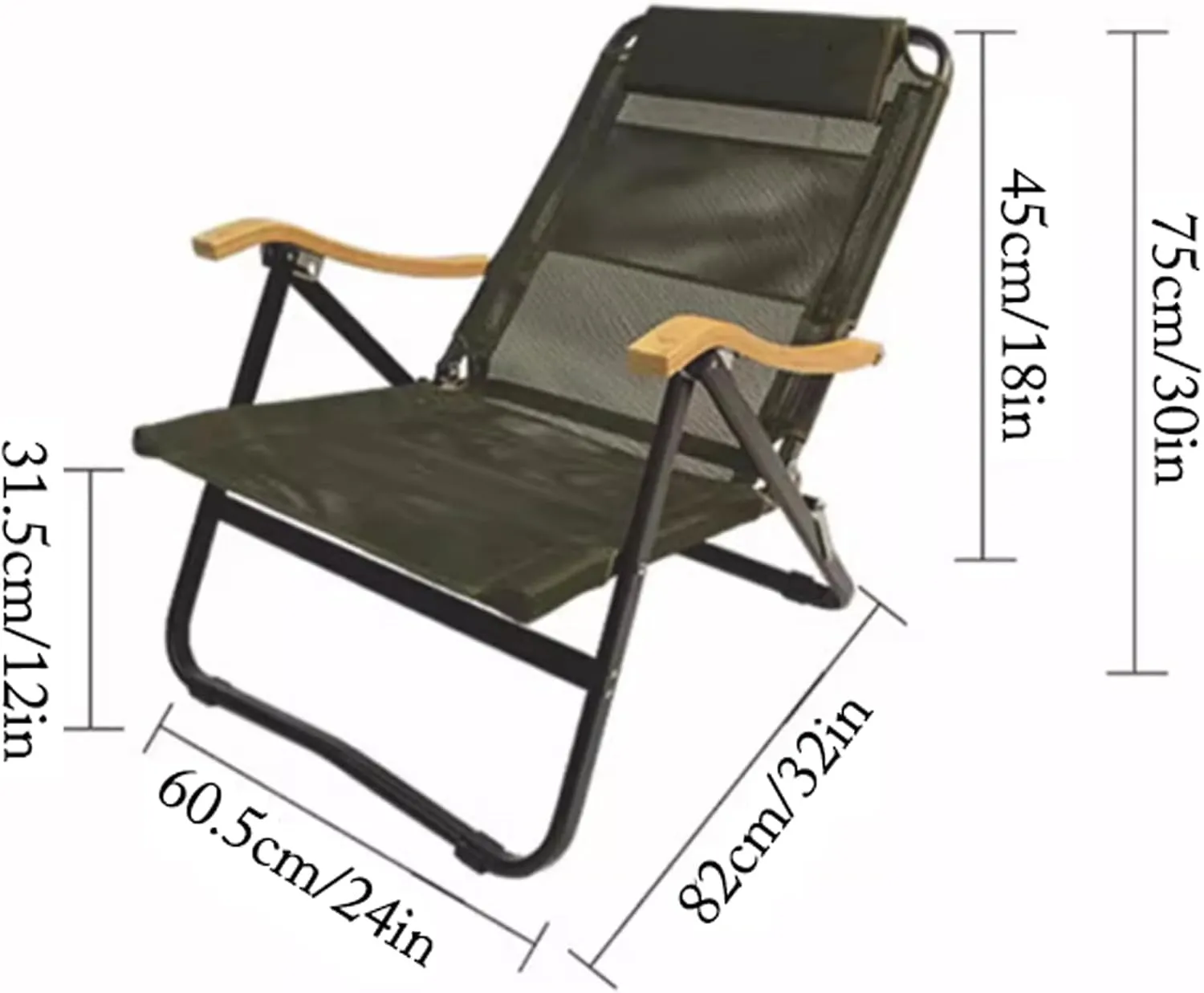 Outdoor Mesh Folding Vhair Camping Breathable Lounge Chair Lunch Break Sitting and Lying Dual Purpose Office Outdoor Nap Chair Lightweight