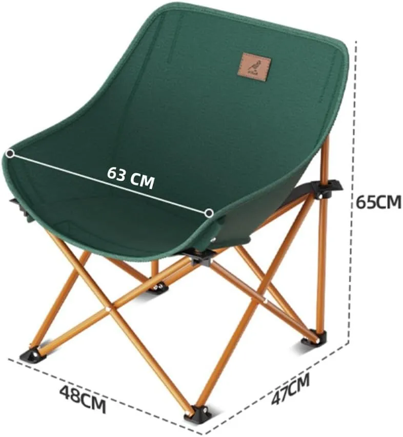 Outdoor Portable Folding Chair Fishing Stool Camping Chair Moon Chair Table Chair Ultra Light Folding Stool Sketch Recliner Stool (navy blue)