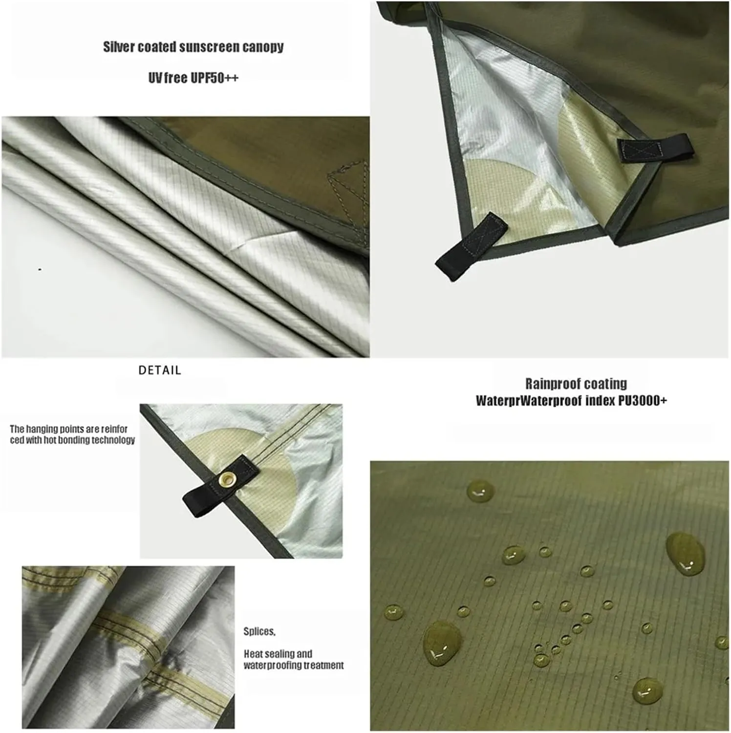 Outdoor Travel Tarp Tent Camping Outdoor Hiking Backpacking Tent Tarp Camping Tourist Beach Sun Shelter Suitable for Outdoor Family Camping, Fishing(C)