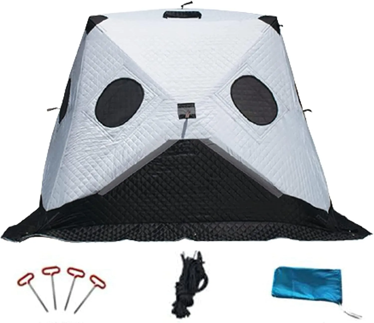 Outdoor Waterproof Winterized Tent Ice Fishing Shelter Thickened Winter Warm Cotton Durable Camping Tent with Pegs and Ropes