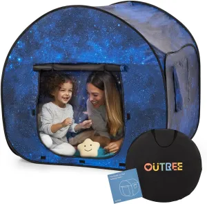 OUTREE Sensory Tent 47 * 47 * 47 in，Starry Night Print,Sensory Tent for Kids with Autism, pop up Play Tent