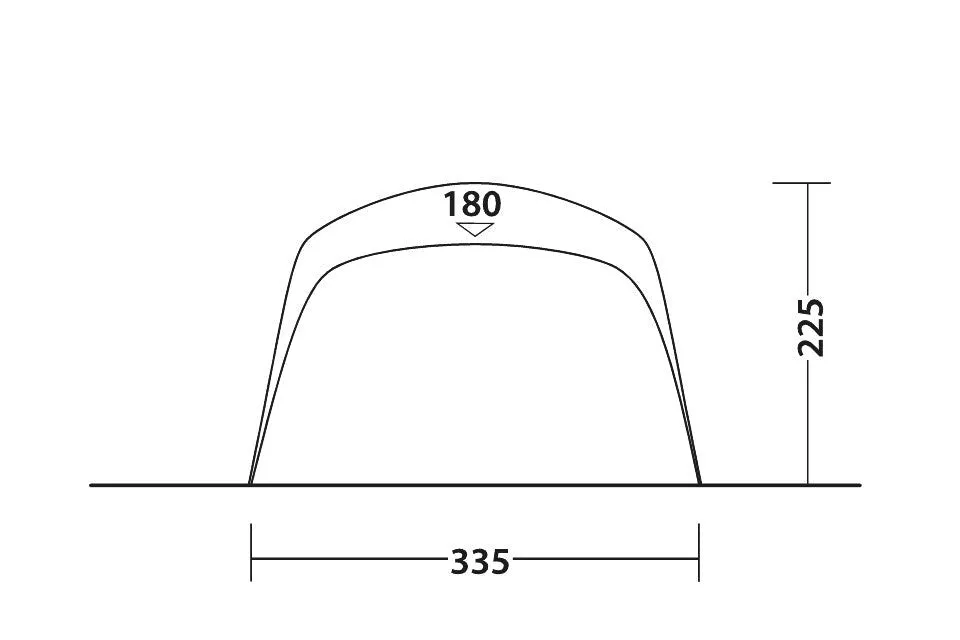 Outwell air shelter tent connector - tentconnectie - grijs