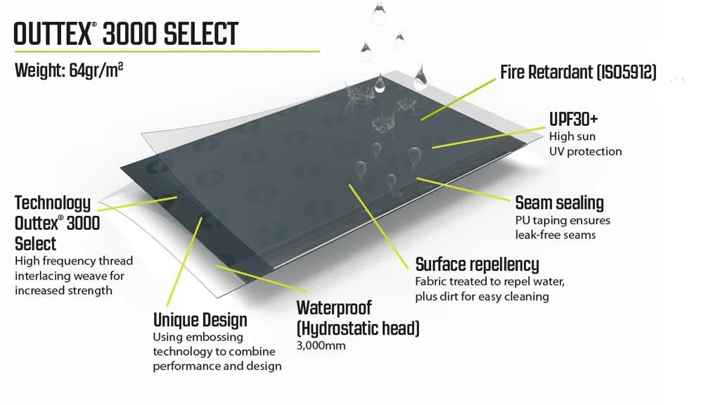 Outwell air shelter tent connector - tentconnectie - grijs