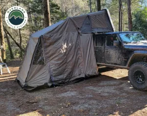 Overland Vehicle Systems HD Bushveld Annex for 4 Person Roof Top Tent - 420D Heavy Duty Polyester Rip-Stop Material with 120G Fadeless Gaze Breathable Windows - Secure Storage Bag