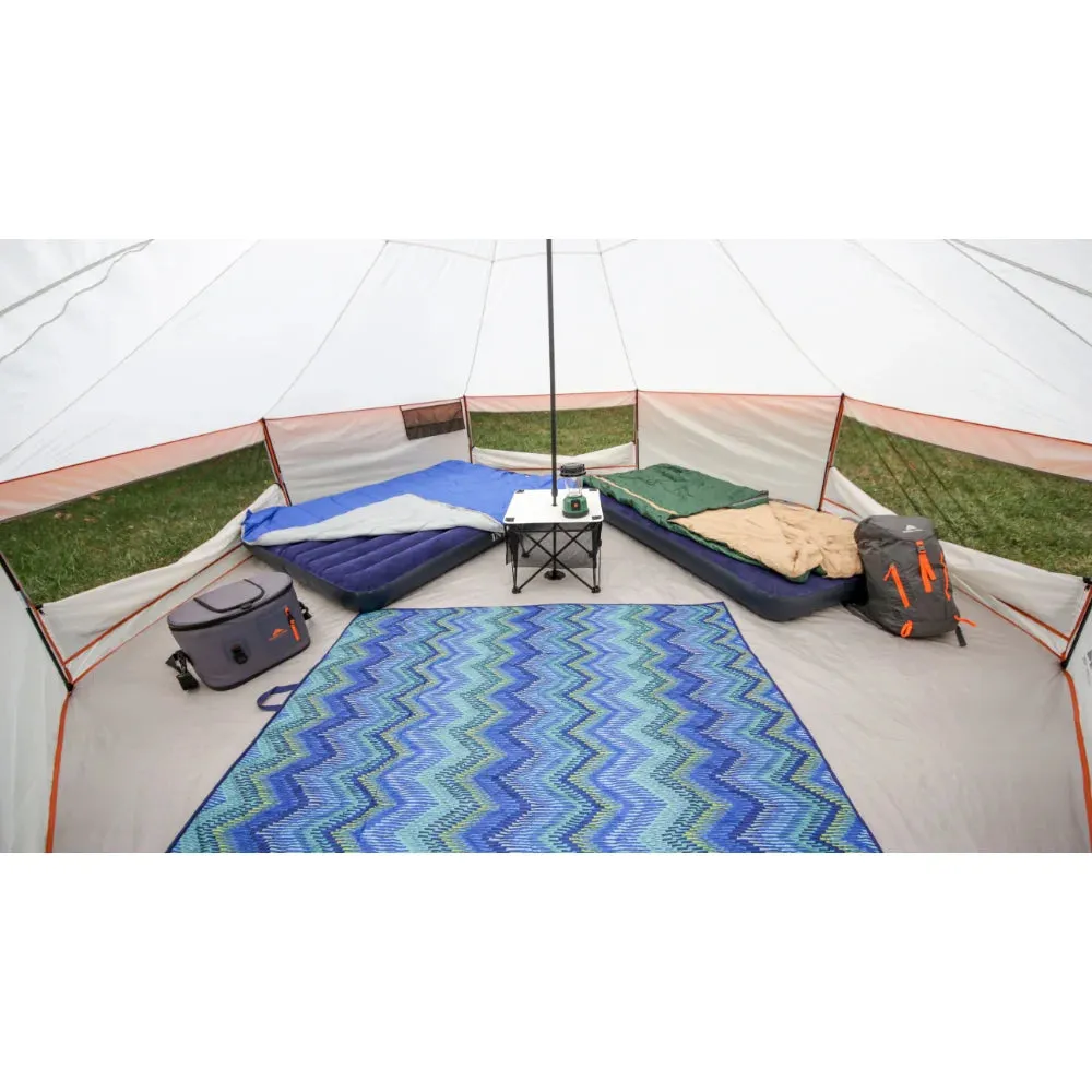 Ozark Trail 8 Person Family Yurt Tent - Spacious Double Layer Cabin Tent with Fiberglass Poles
