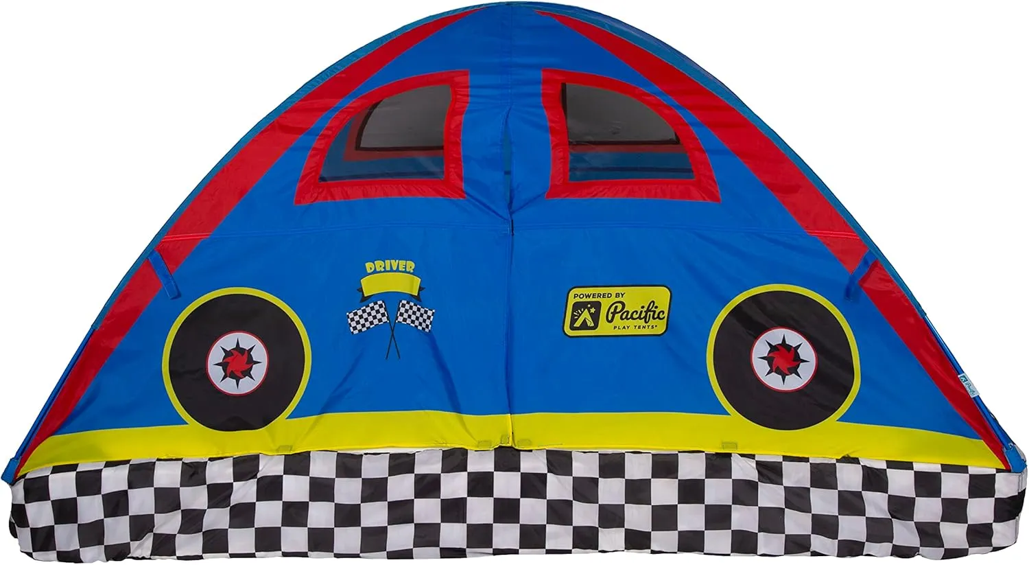 Pacific Play Tents 19711 Kids Rad Racer Bed Tent Playhouse - Full Size Mattress