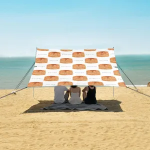 Pancakes Honey Beach Canopy Tent Anti-UV & Wind Resistant, Camping Sun Shelter Easy Setup Portable,Outdoor Shade Tents with Sandbags,Sand Shovels,Ground Pegs & Stability Poles