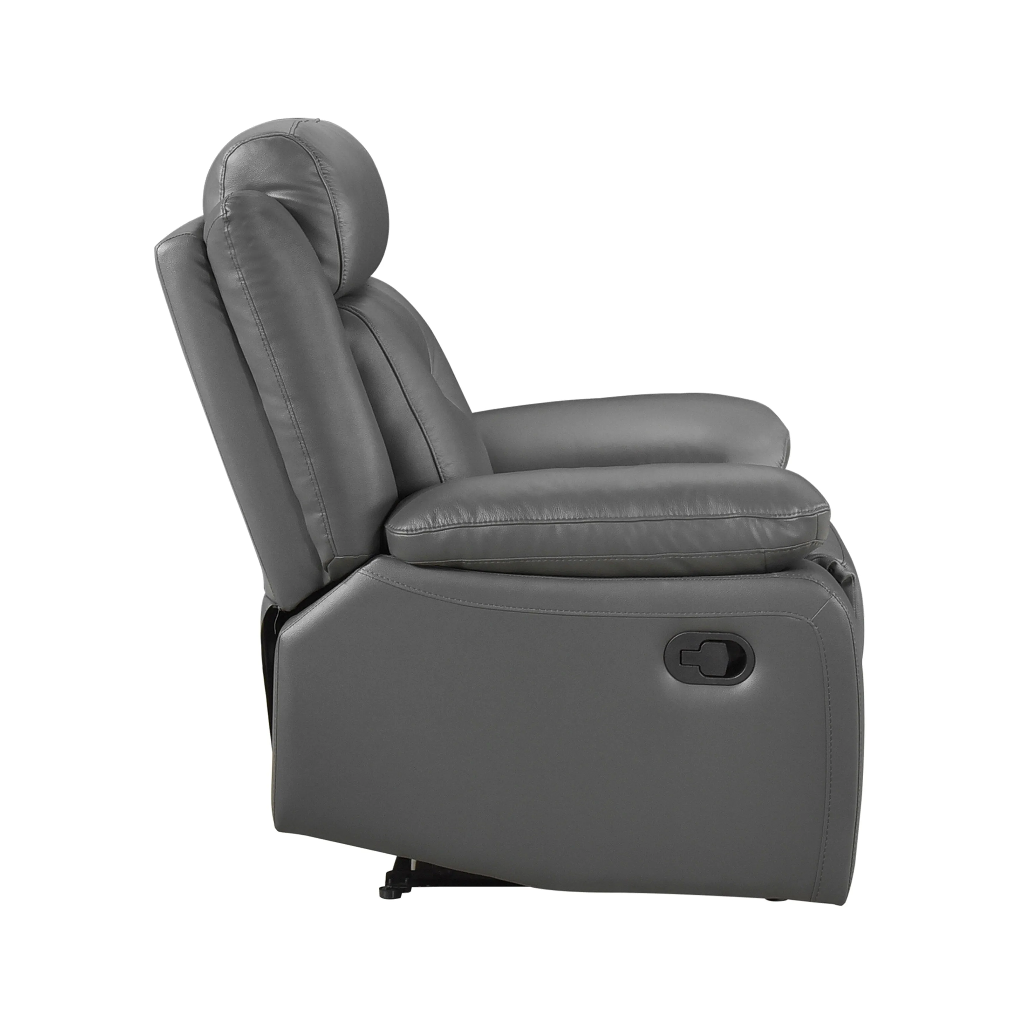 Papyrus Leather Match Manual Reclining Chair