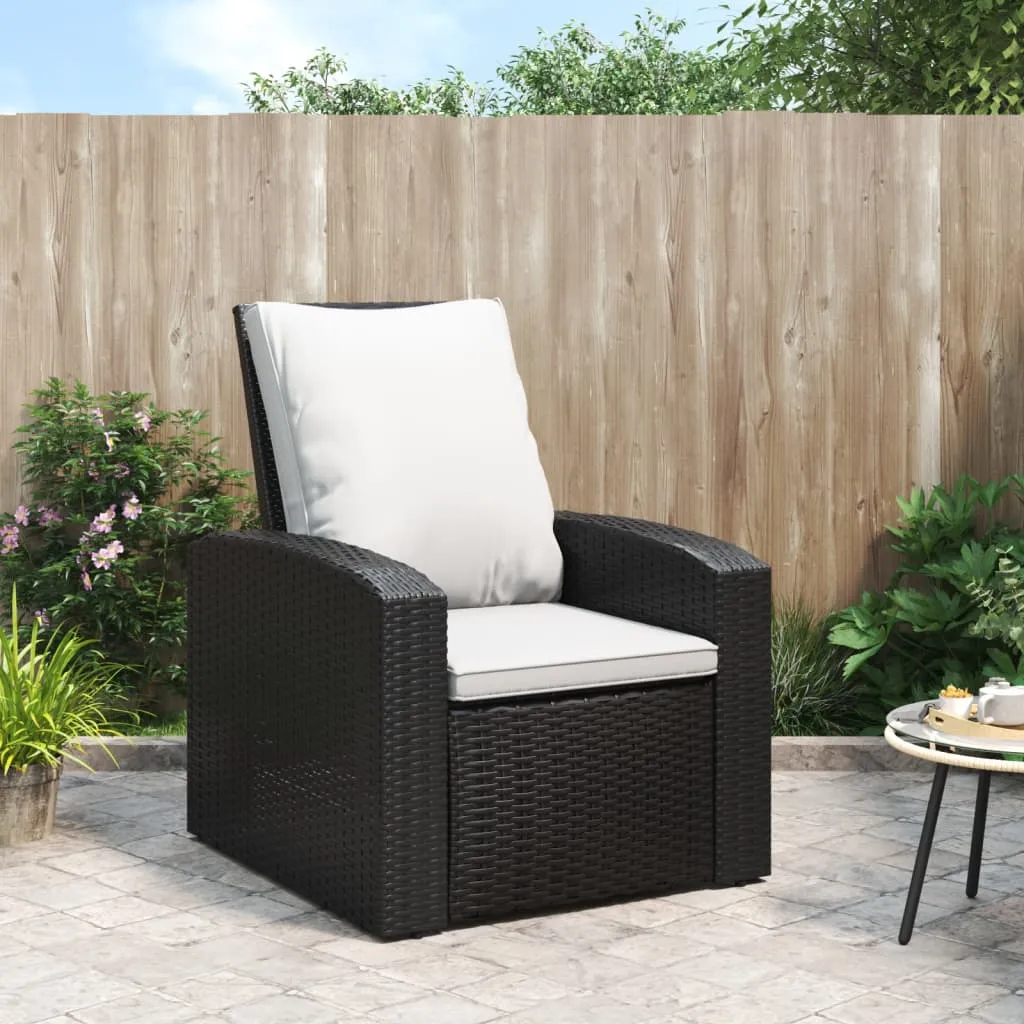 Patio Chair Outdoor Furniture Lounger Chair with Cushions Poly Rattan