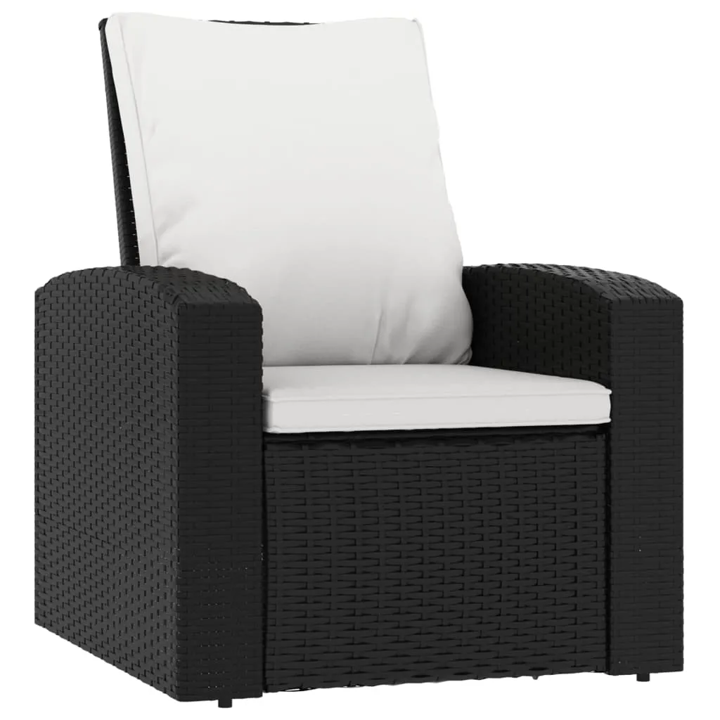 Patio Chair Outdoor Furniture Lounger Chair with Cushions Poly Rattan