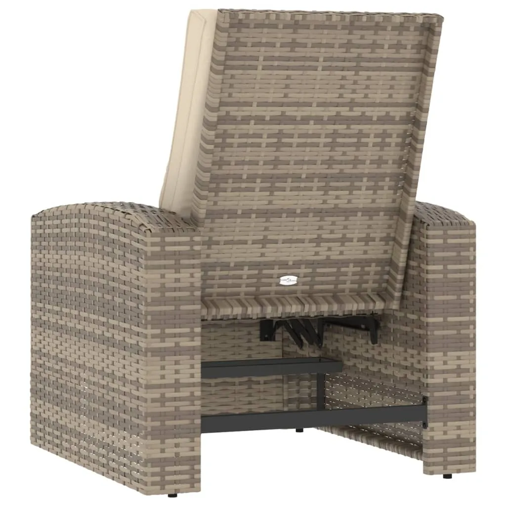 Patio Chair Outdoor Furniture Lounger Chair with Cushions Poly Rattan