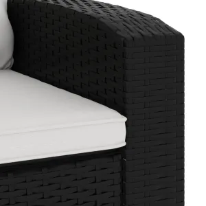 Patio Chair Outdoor Furniture Lounger Chair with Cushions Poly Rattan