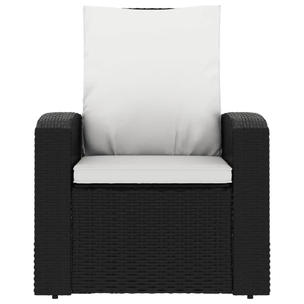 Patio Chair Outdoor Furniture Lounger Chair with Cushions Poly Rattan